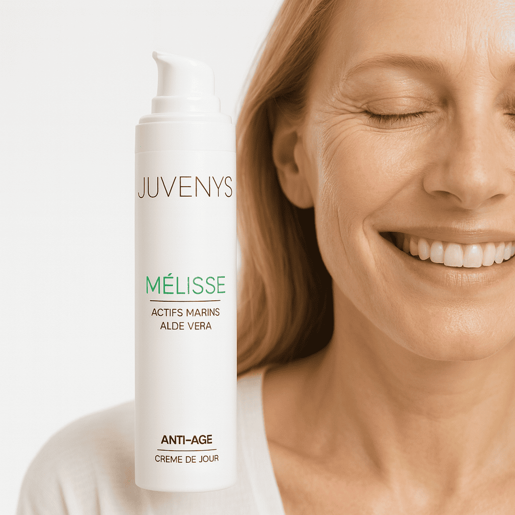 Tube crème soins visage anti-âge aux actifs marins et aloe vera Juvenys