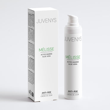 Vue emballage et design de la crème de jour anti-âge innovante de Juvenys